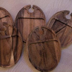 Elegant Wooden Dinnerware Set